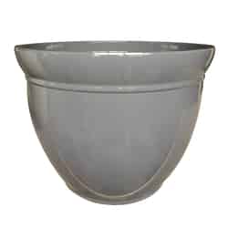 Southern Patio Kittredge 11.02 in. H x 15 in. W Gray Resin Planter
