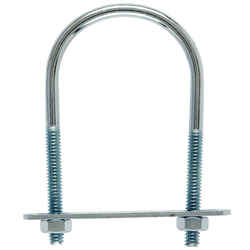 Hampton 1/4 in. x 2 in. W x 3-1/2 in. L Coarse Zinc-Plated Steel U-Bolt