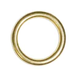 Baron Jumbo Silver Solid Brass 1-1/8 in. L Ring 1 pk Polished Brass