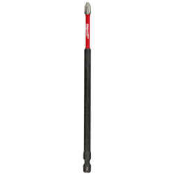 Milwaukee SHOCKWAVE #2 x 6 in. L Screwdriver Bit 1/4 in. Impact Duty 1 pc. Phillips Steel Qu