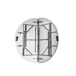Living Accents 29-1/4 in. H x 60 in. W x 60 in. L Folding Table Round