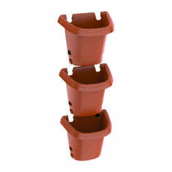 Bloem 13 in. H Resin Hanging Basket Terracotta Clay