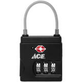 Ace 1-9/16 in. H x 1-7/16 in. W x 1/2 in. L Die-Cast Zinc 3-Dial Combination Luggage Lock 1 pk