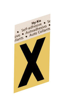 Hy-Ko 1-1/2 in. Aluminum X Black Self-Adhesive Letter