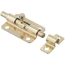 Ace Barrel Bolt 3 in. Bright Brass For Lightweight Doors, Chests and Cabinets