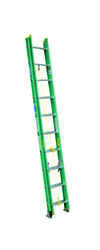 Werner 20 ft. H X 17.75 in. W Fiberglass Extension Ladder Type II 225 lb