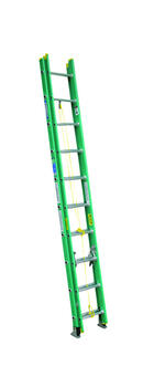 Werner 20 ft. H X 17.75 in. W Fiberglass Extension Ladder Type II 225 lb