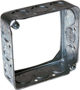 Raco Square Box Extension Gray Steel 4 in.