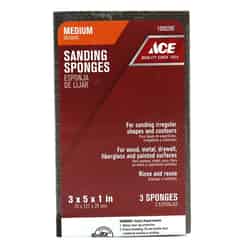 Ace 5 in. L X 3 in. W X 1 in. T 80 Grit Medium Extra Large Sanding Sponge