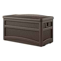 Suncast Plastic 25-1/2 in. H x 23 in. W Deck Box and Seat Brown