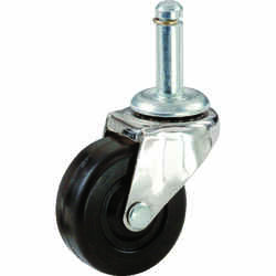 Shepherd 2-1/2 in. Dia. Swivel Rubber Caster 85 lb. 1 pk