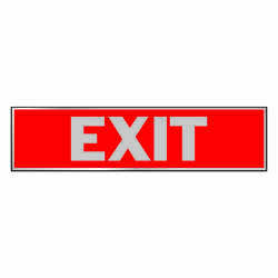 Hy-Ko English Exit 2 in. H x 8 in. W Aluminum Sign
