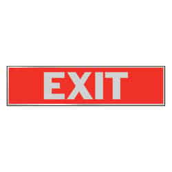 Hy-Ko English Exit 2 in. H x 8 in. W Aluminum Sign