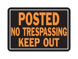 Hy-Ko English Posted No Trespassing Keep Out Sign Aluminum 10 in. H x 14 in. W