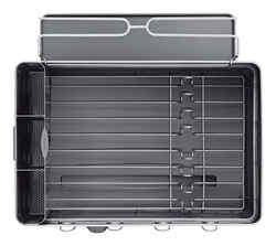 simplehuman 7.7 in. L x 20.2 in. W x 14.3 in. H Steel Silver Dish Rack