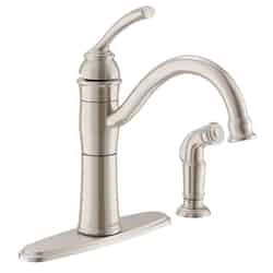 Moen Braemore Braemore One Handle Stainless Steel Kitchen Faucet Side Sprayer Included