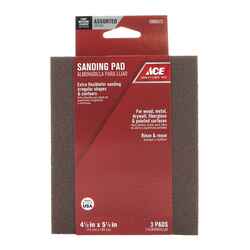 Ace 5-1/2 in. L X 4-1/2 in. W X 1/4 in. T 60/120/180 Grit Assorted Sanding Sponge