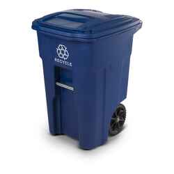 Toter 48 gal Polyethylene Wheeled Recycling Bin Lid Included