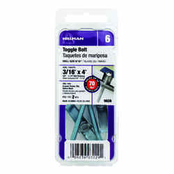 HILLMAN Fas-N- Tite 1/4 in. Dia. x 4 L Round Steel 2 pk Toggle Bolt