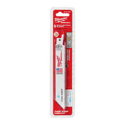 Milwaukee Ice Hardened 6 in. L x 0.75 in. W Bi-Metal Reciprocating Saw Blade Thin Kerf 5 pk 8/1