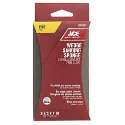 Ace 5 in. L X 3 in. W X 1 in. T 120 Grit Fine Wedge Sanding Sponge