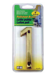 Hy-Ko 4 in. Brass Bronze Nail-On Number 1