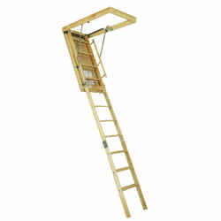 Louisville 10.4 ft. H X 22.5 in. W Wood Attic Ladder Type 1 250 lb