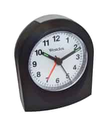 Westclox 3 in. Analog Black Alarm Clock