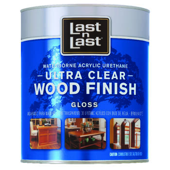 Last N Last Waterborne Wood Finish Gloss Clear Polycrylic 1 qt