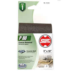 Shopsmith 18 in. L x 3 in. W Ceramic 80 Grit Medium 1 pk Sanding Belt