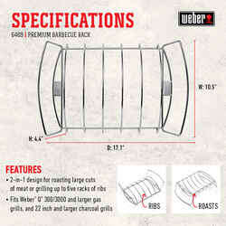 Weber Roasting Rack 17.1 in. L X 10.5 in. W