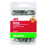 Ace 1/8 1/8 L Rivets Aluminum 100 pk Silver