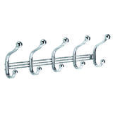 InterDesign Chrome 15-1/4 in. L Steel Medium/Large York Lyra 5-Hook Rack 1 pk Chrome