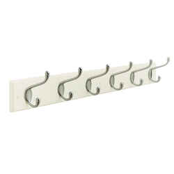 Amerock 27 in. L Fiberboard/Zinc Medium 6-Hook Rack 1 pk