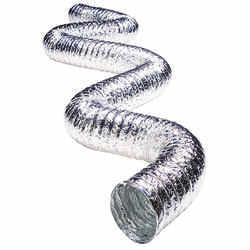 Superr-Flex 20 ft. L x 6 in. Dia. Vent Hose Silver/White Aluminum