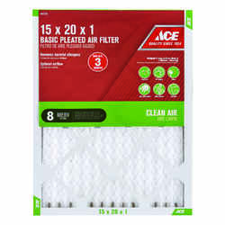 Ace 15 in. W X 20 in. H X 1 in. D Cotton 8 MERV Pleated Air Filter