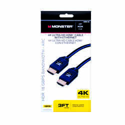 Monster Cable Just Hook It Up 3 ft. L HDMI Cable With Ethernet HDMI