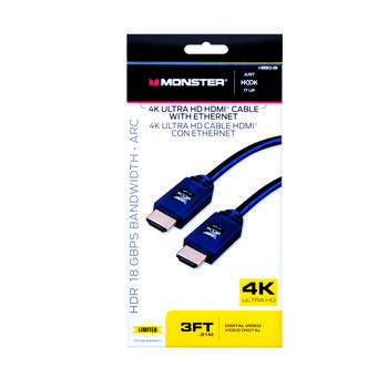 Monster Cable Just Hook It Up 3 ft. L HDMI Cable With Ethernet HDMI