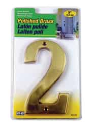 Hy-Ko Brass Gold 2 Number 5 in. Nail-On