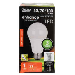 Feit Electric A21 E26 (Medium) LED Bulb Soft White 30/70/100 Watt Equivalence 1 pk