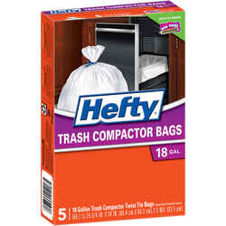 Hefty 18 gal. Compactor Bags Twist Tie 5 pk