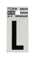 Hy-Ko 1 in. Vinyl Black L Letter Self-Adhesive Reflective