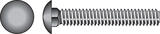 HILLMAN 5/16 Dia. x 7 in. L Zinc-Plated Steel Carriage Bolt 50 pk