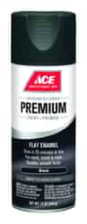 Ace Premium Flat Black Enamel Spray Paint 12 oz.