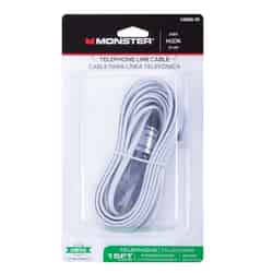 Monster Cable 15 ft. L Modular Telephone Line Cable White
