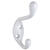 National Hardware White Zinc 1.587 in. W x 1.587 in. L x 3.302 in. H 75 lb. 1 pk Coat/Hat Hook