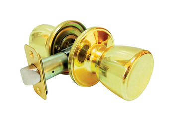 Faultless Tulip Polished Brass Metal Passage Door Knob 3 Grade Left Handed