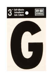 Hy-Ko 3 in. Black Vinyl Self-Adhesive Letter G 1 pc.