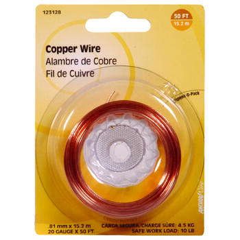 HILLMAN 50 ft. L Copper 20 Ga. Wire