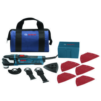 Bosch Starlock 4 amps 120 volts Corded Oscillating Multi-Tool Kit 20 Oscillations Per Minute Bl